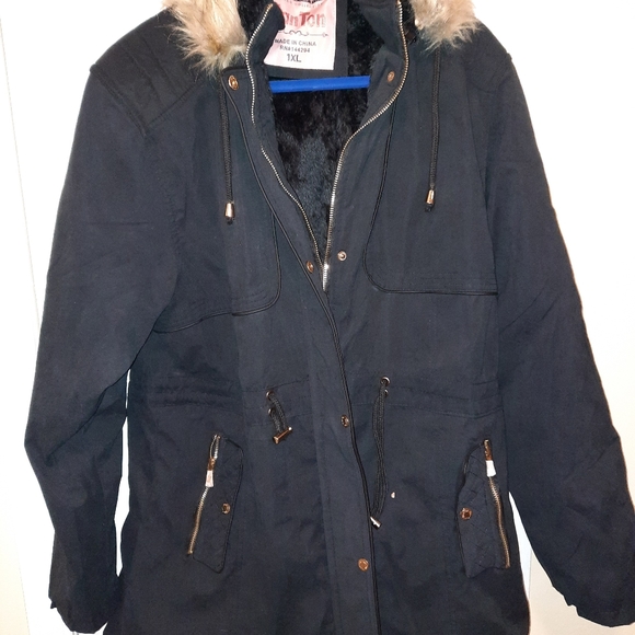 HanTan Jackets & Blazers - New HanTan Black Lined Parka/Jacket XL